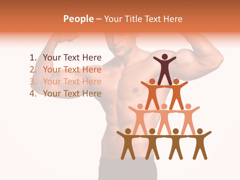 Champion Caucasian Fitness PowerPoint Template