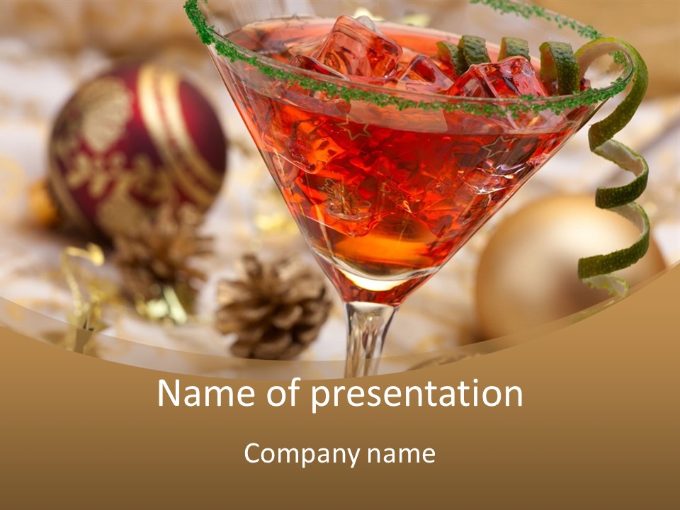 Gin Holiday Vermouth PowerPoint Template