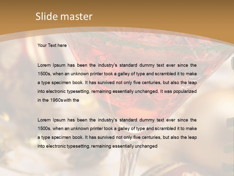 Gin Holiday Vermouth PowerPoint Template