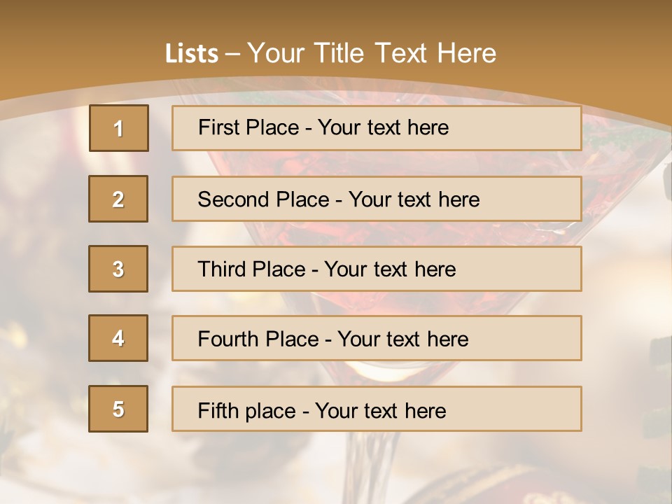 Gin Holiday Vermouth PowerPoint Template
