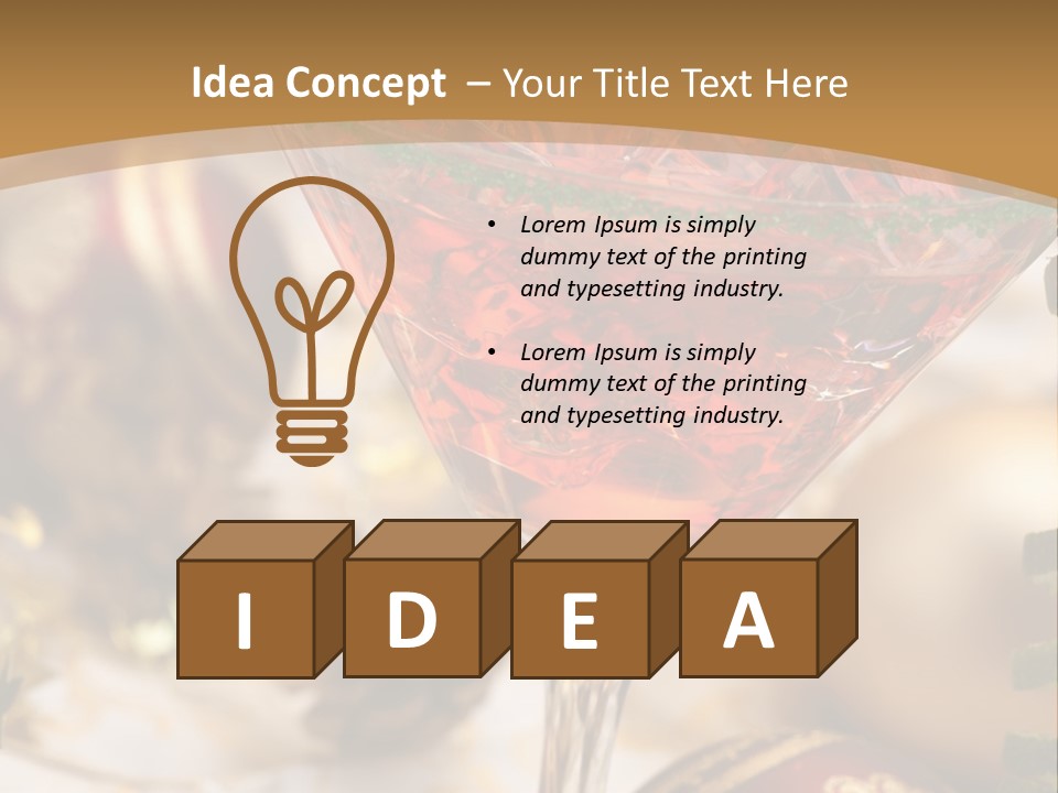 Gin Holiday Vermouth PowerPoint Template