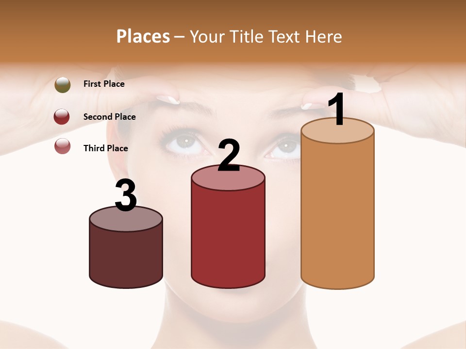 A Woman Holding Her Head With Her Hands PowerPoint Template