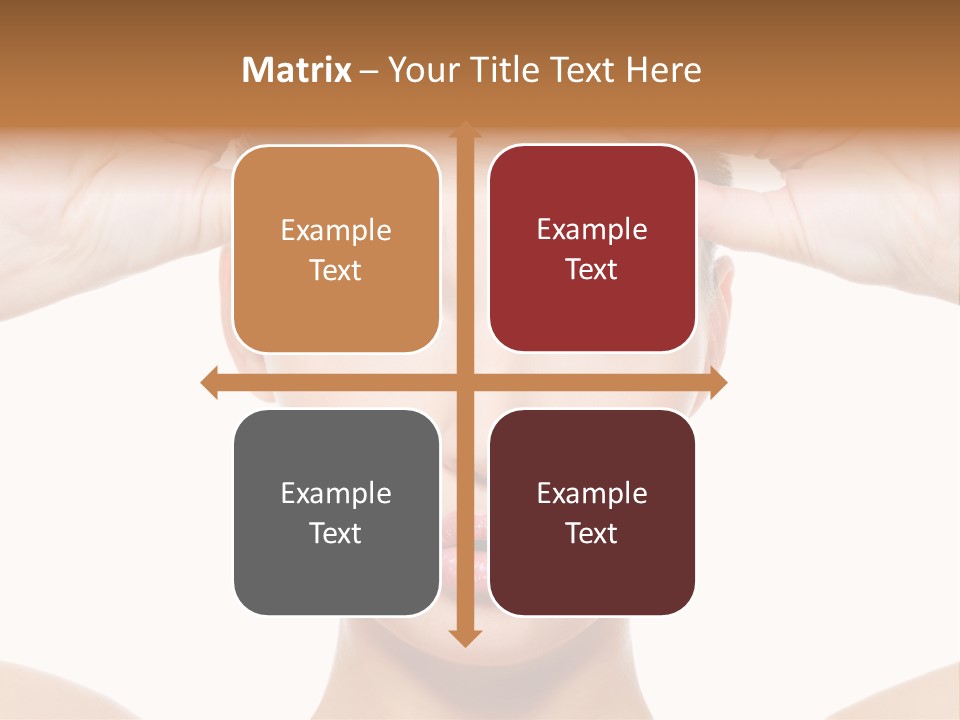 A Woman Holding Her Head With Her Hands PowerPoint Template