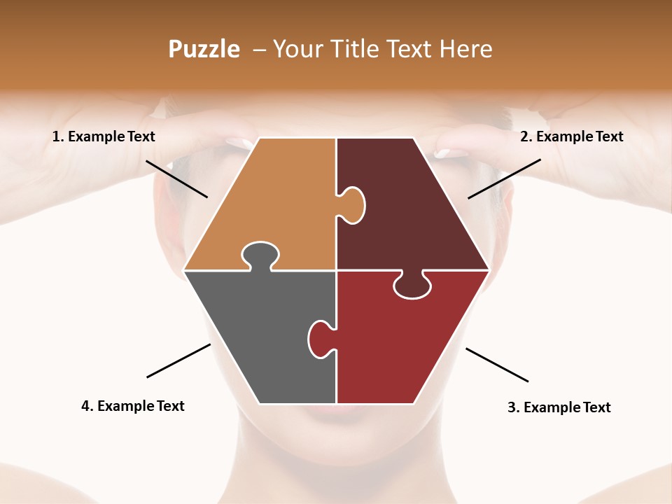 A Woman Holding Her Head With Her Hands PowerPoint Template