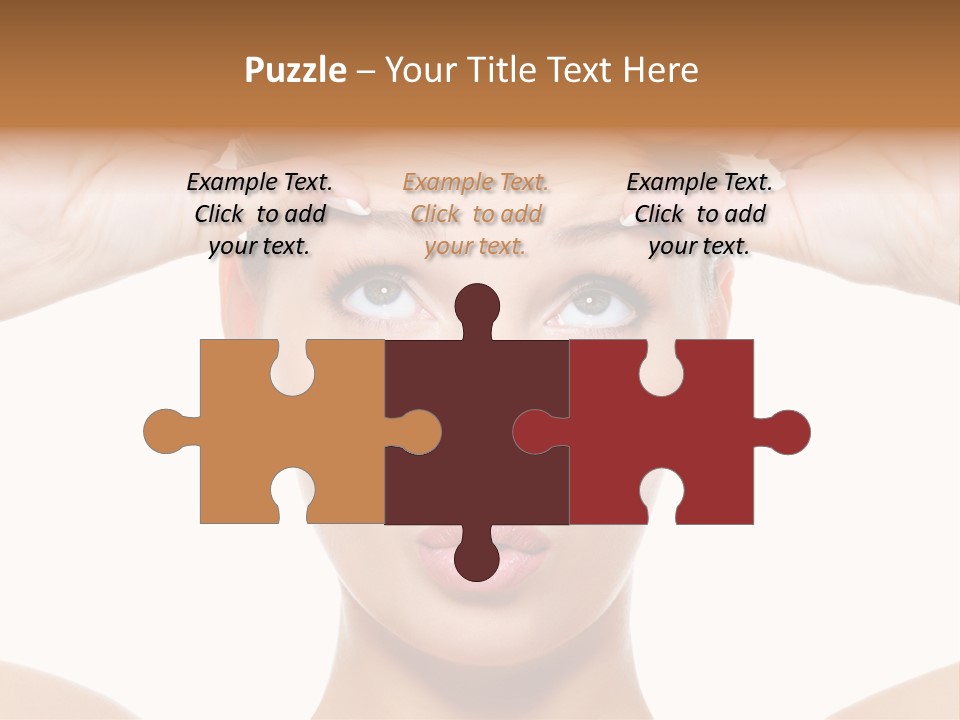 A Woman Holding Her Head With Her Hands PowerPoint Template