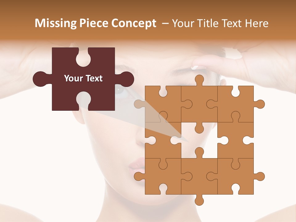 A Woman Holding Her Head With Her Hands PowerPoint Template