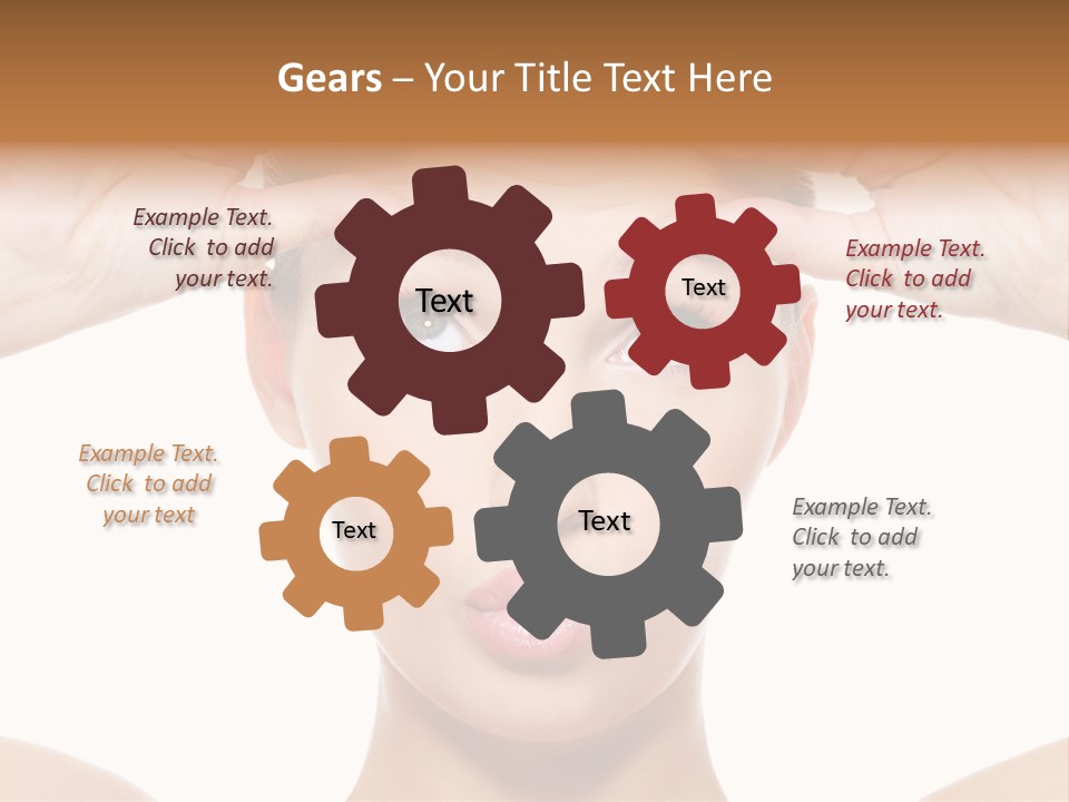 A Woman Holding Her Head With Her Hands PowerPoint Template