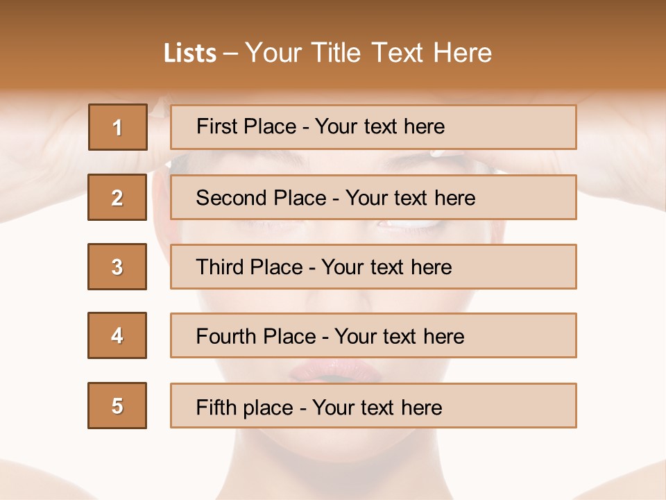 A Woman Holding Her Head With Her Hands PowerPoint Template