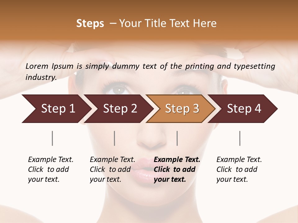 A Woman Holding Her Head With Her Hands PowerPoint Template