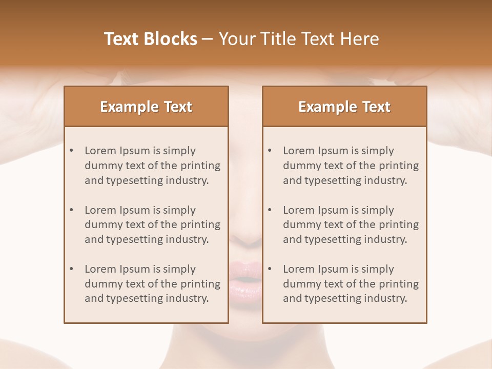 A Woman Holding Her Head With Her Hands PowerPoint Template