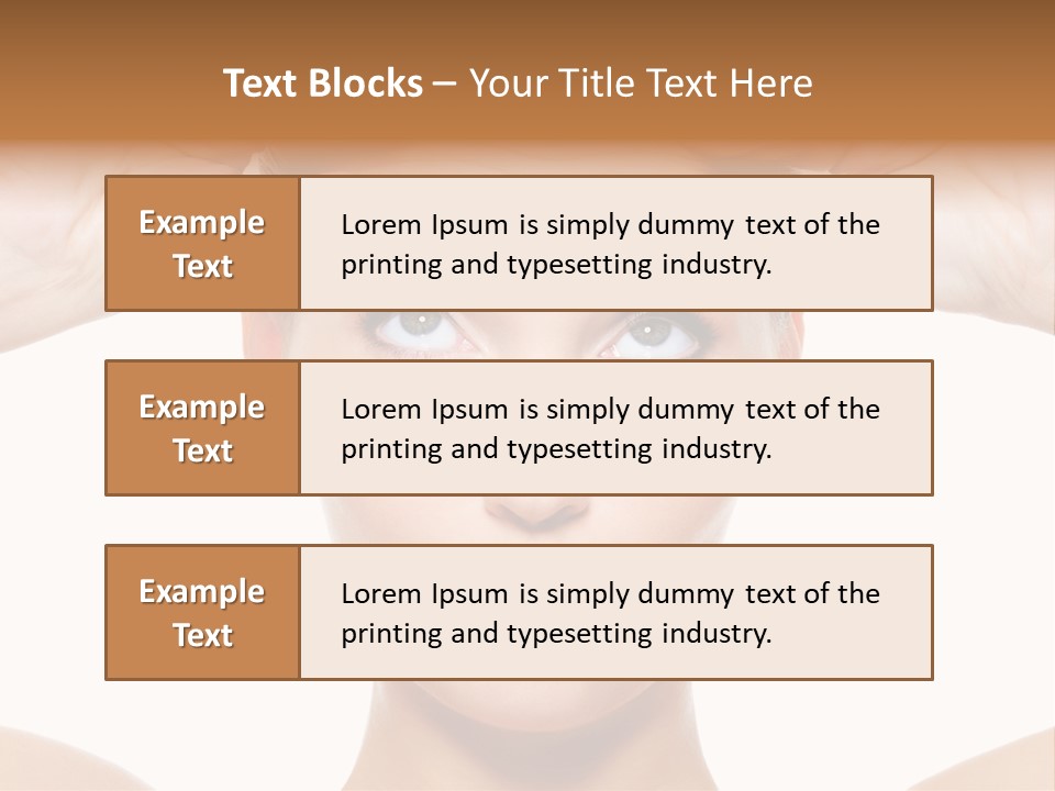 A Woman Holding Her Head With Her Hands PowerPoint Template