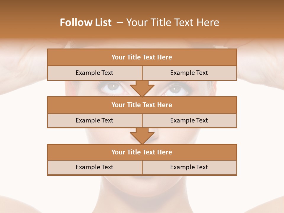 A Woman Holding Her Head With Her Hands PowerPoint Template