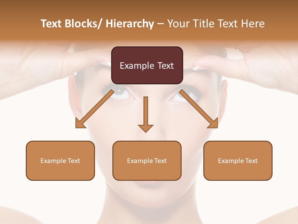 A Woman Holding Her Head With Her Hands PowerPoint Template