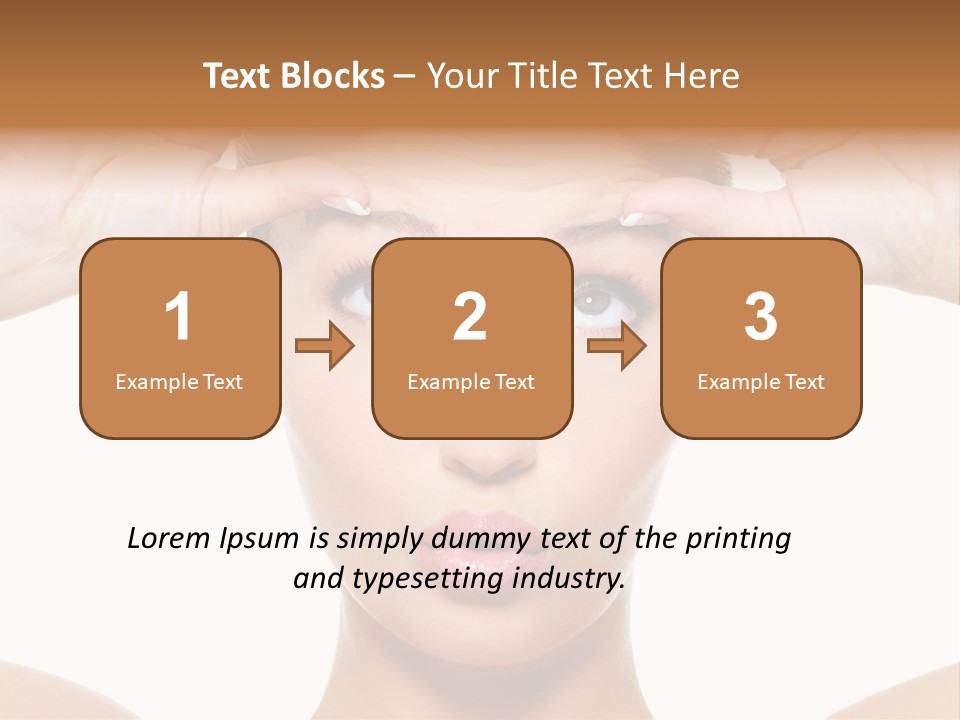 A Woman Holding Her Head With Her Hands PowerPoint Template