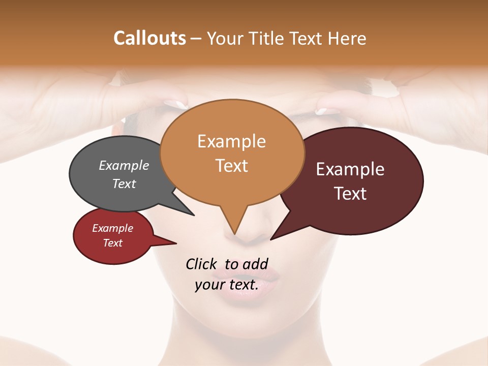 A Woman Holding Her Head With Her Hands PowerPoint Template