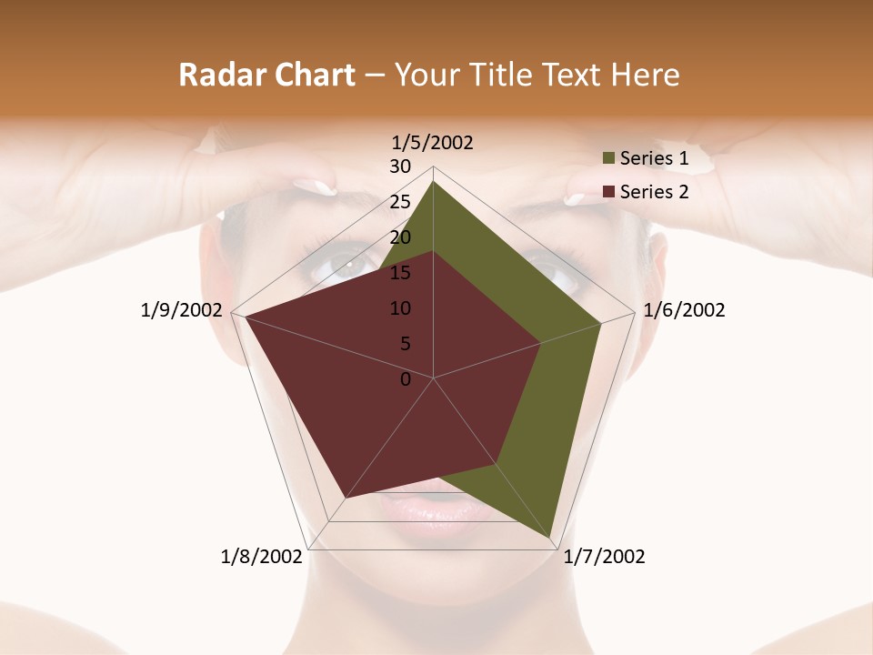 A Woman Holding Her Head With Her Hands PowerPoint Template