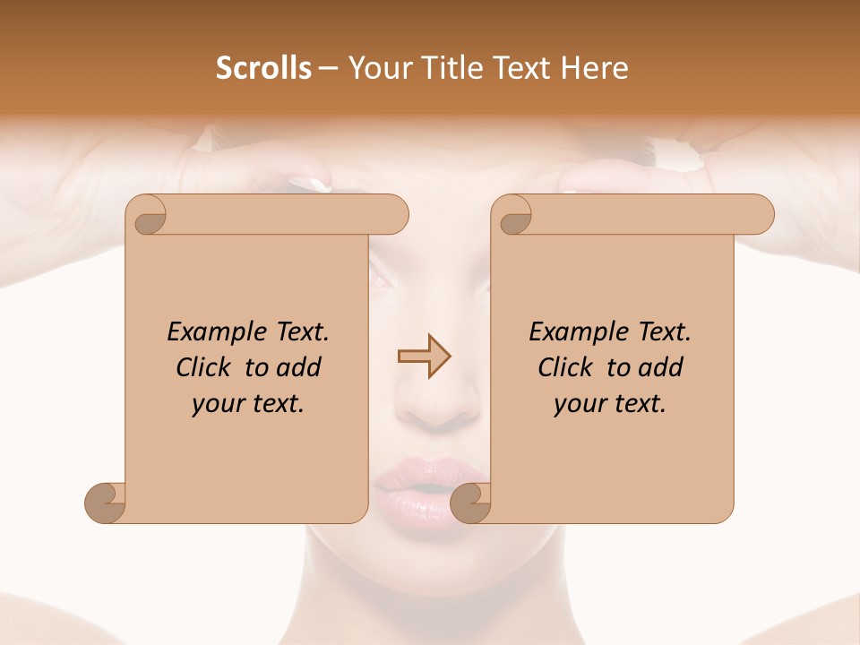A Woman Holding Her Head With Her Hands PowerPoint Template