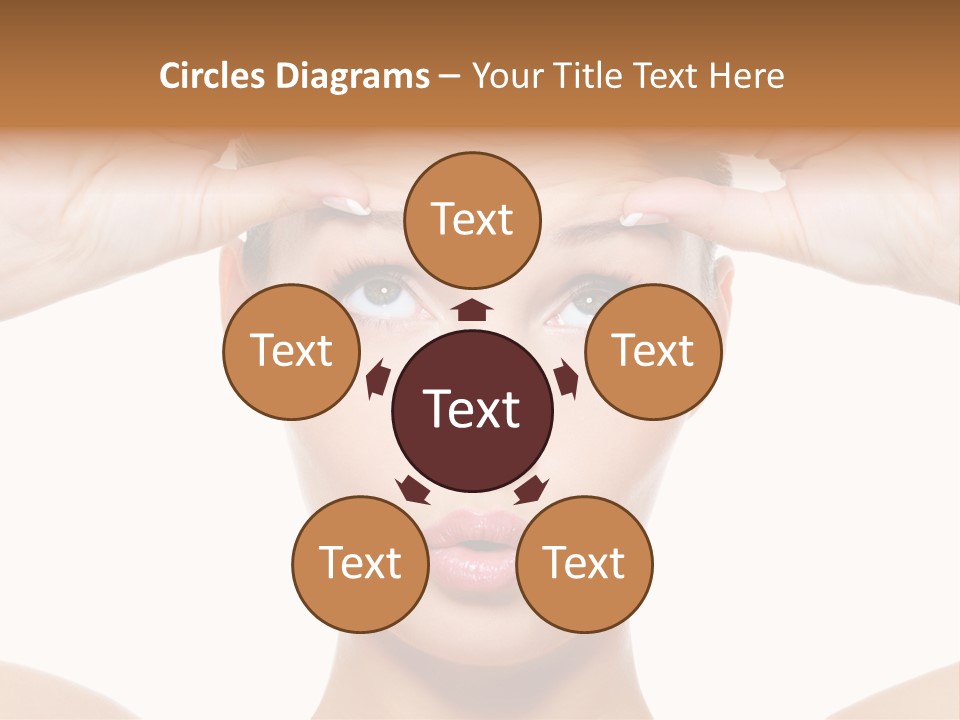 A Woman Holding Her Head With Her Hands PowerPoint Template