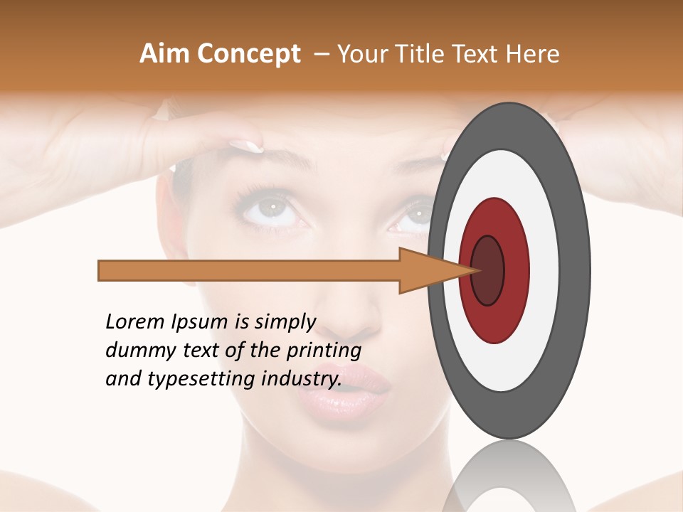 A Woman Holding Her Head With Her Hands PowerPoint Template