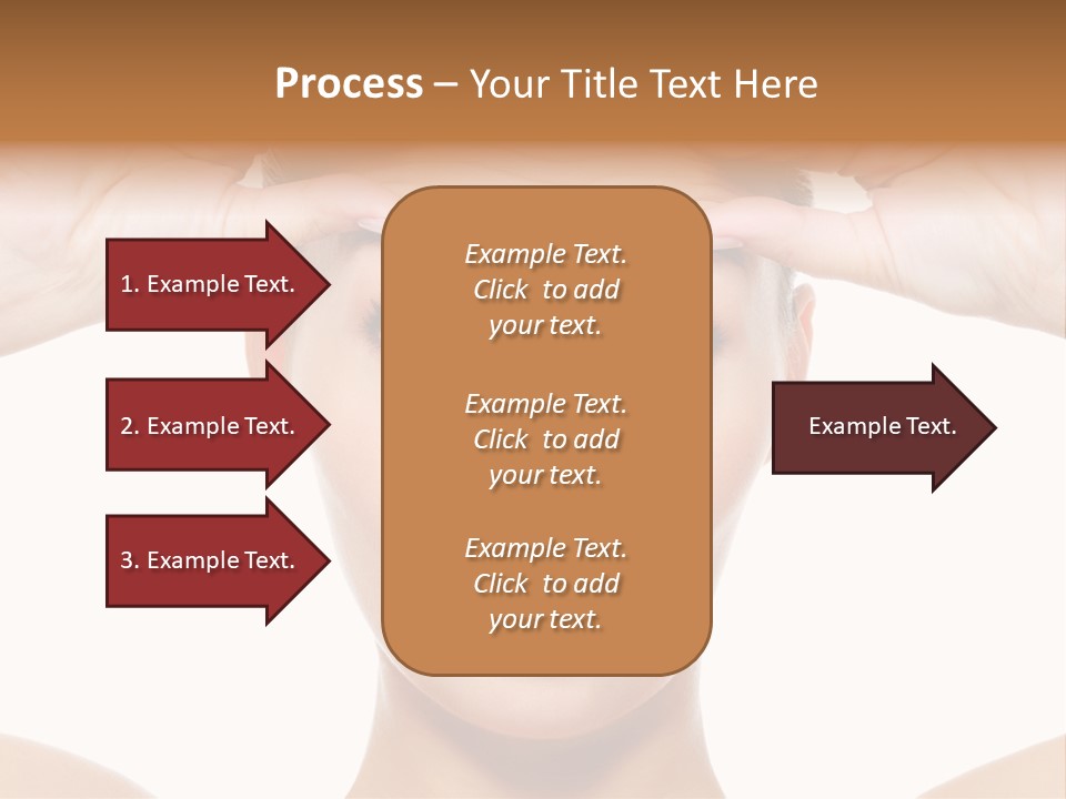 A Woman Holding Her Head With Her Hands PowerPoint Template
