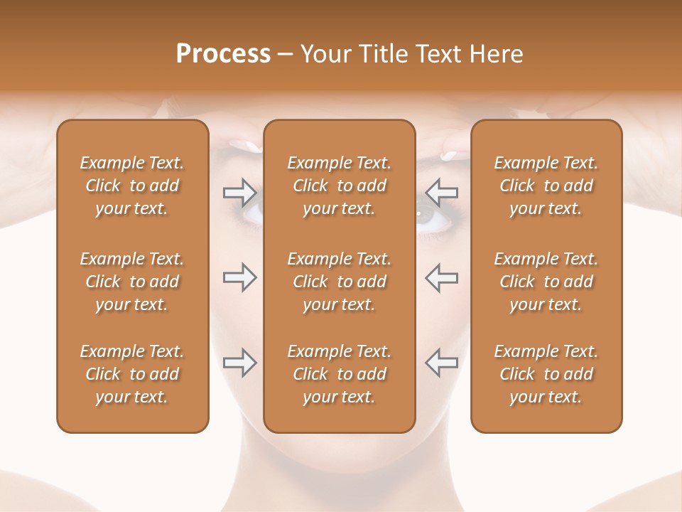 A Woman Holding Her Head With Her Hands PowerPoint Template