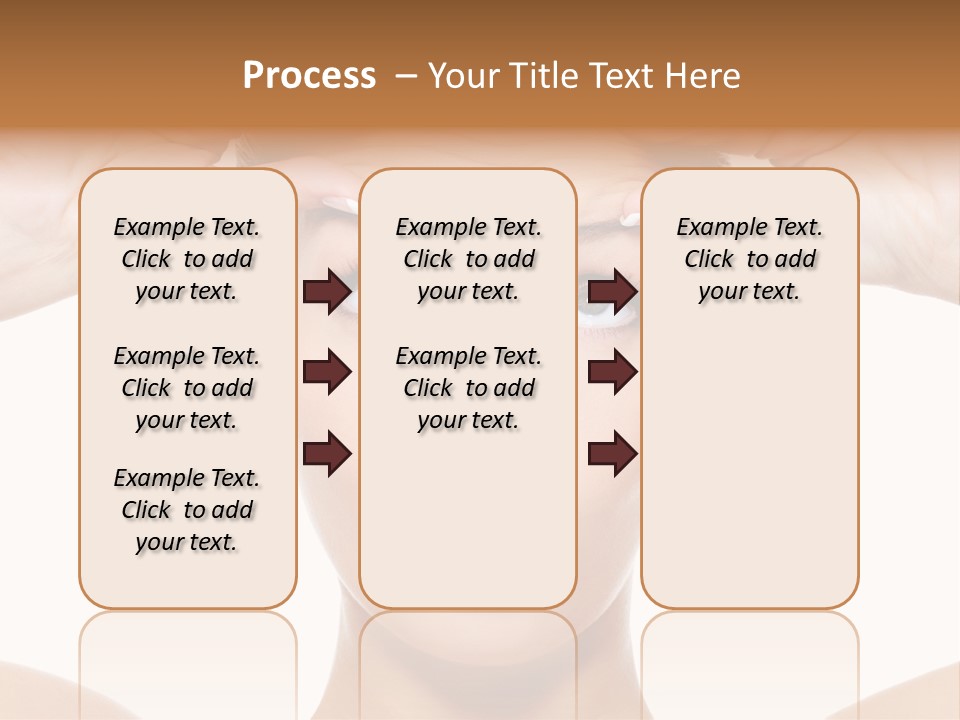 A Woman Holding Her Head With Her Hands PowerPoint Template