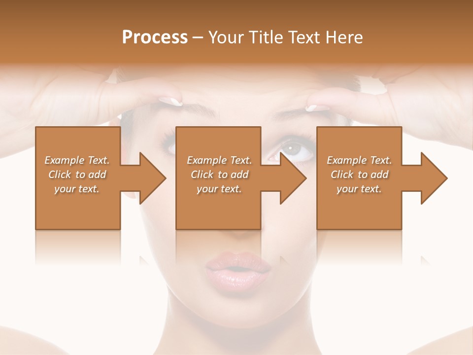 A Woman Holding Her Head With Her Hands PowerPoint Template