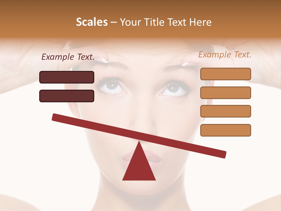 A Woman Holding Her Head With Her Hands PowerPoint Template