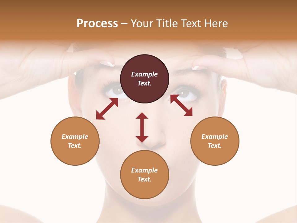 A Woman Holding Her Head With Her Hands PowerPoint Template