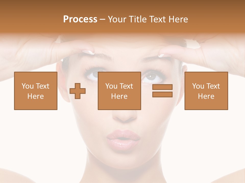 A Woman Holding Her Head With Her Hands PowerPoint Template
