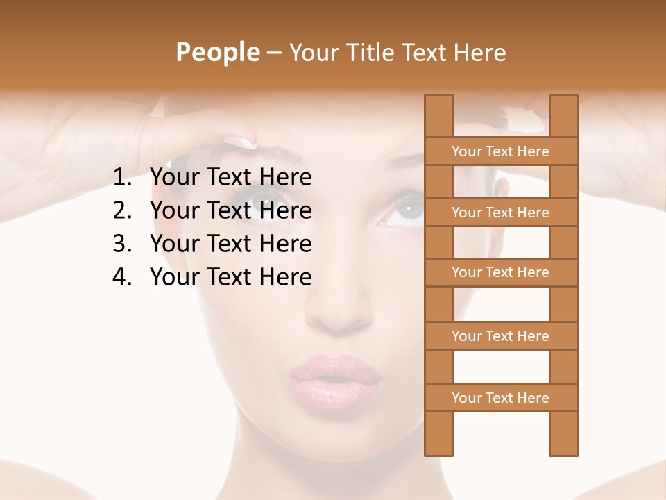 A Woman Holding Her Head With Her Hands PowerPoint Template