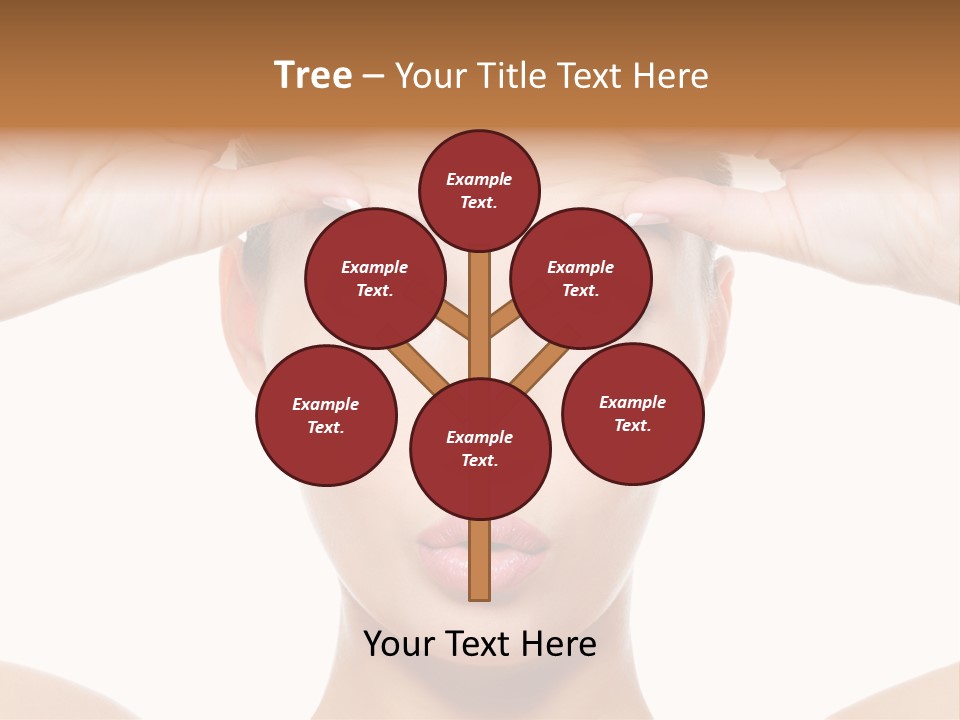 A Woman Holding Her Head With Her Hands PowerPoint Template