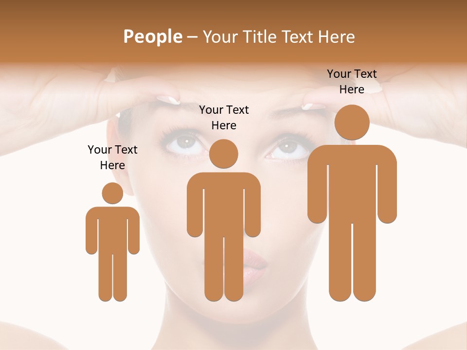 A Woman Holding Her Head With Her Hands PowerPoint Template