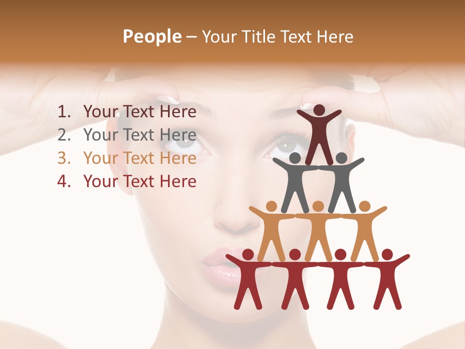 A Woman Holding Her Head With Her Hands PowerPoint Template