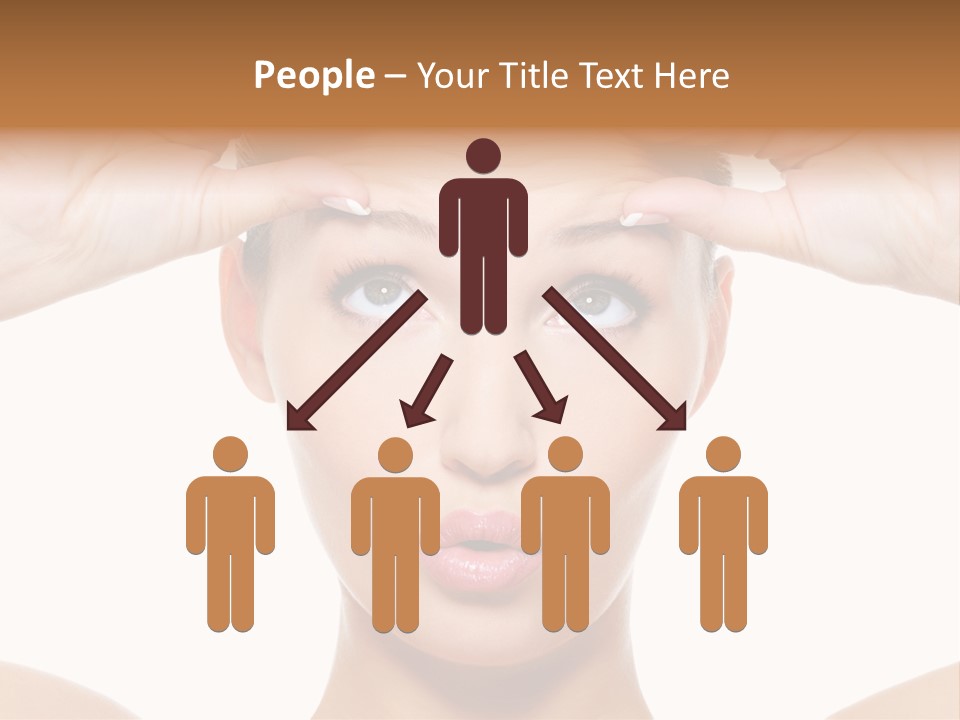 A Woman Holding Her Head With Her Hands PowerPoint Template