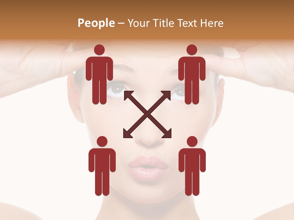 A Woman Holding Her Head With Her Hands PowerPoint Template