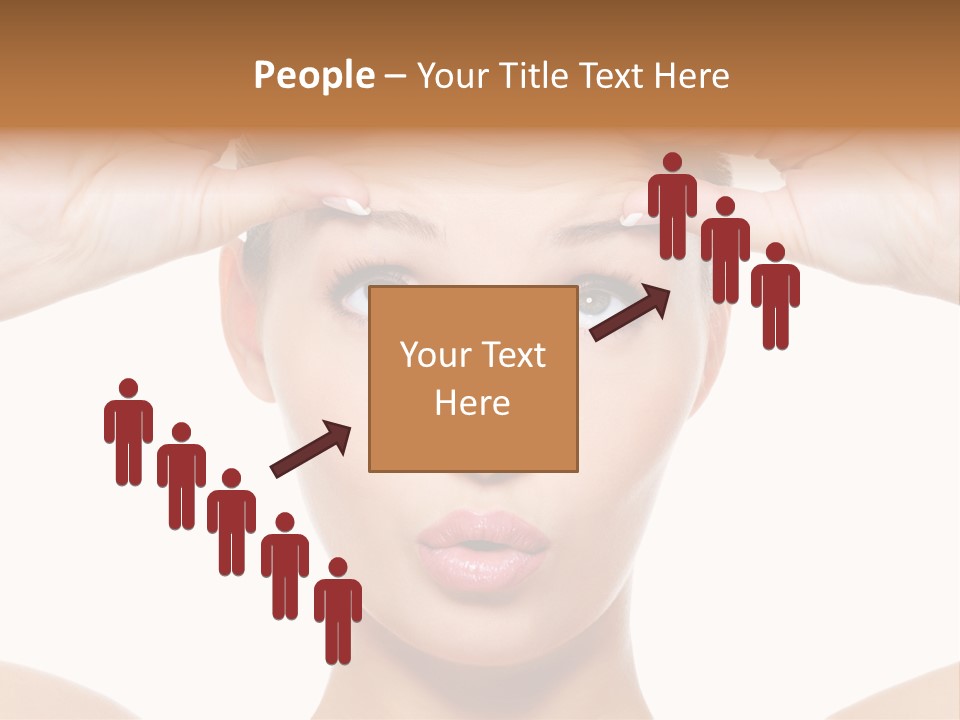 A Woman Holding Her Head With Her Hands PowerPoint Template