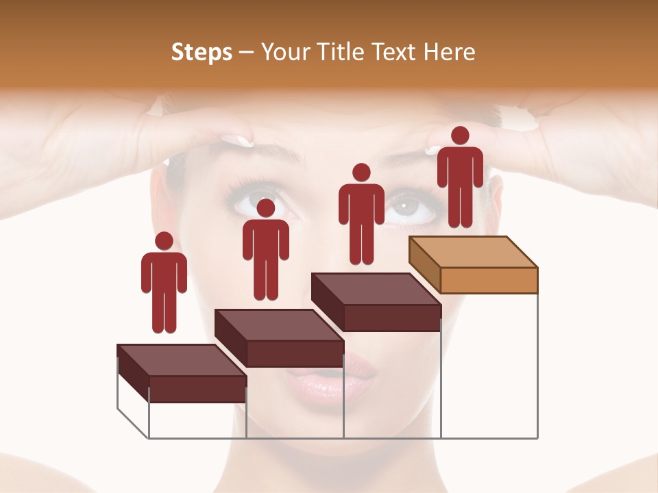 A Woman Holding Her Head With Her Hands PowerPoint Template