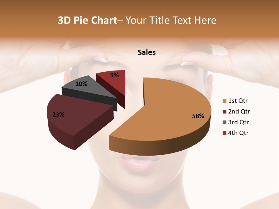 A Woman Holding Her Head With Her Hands PowerPoint Template