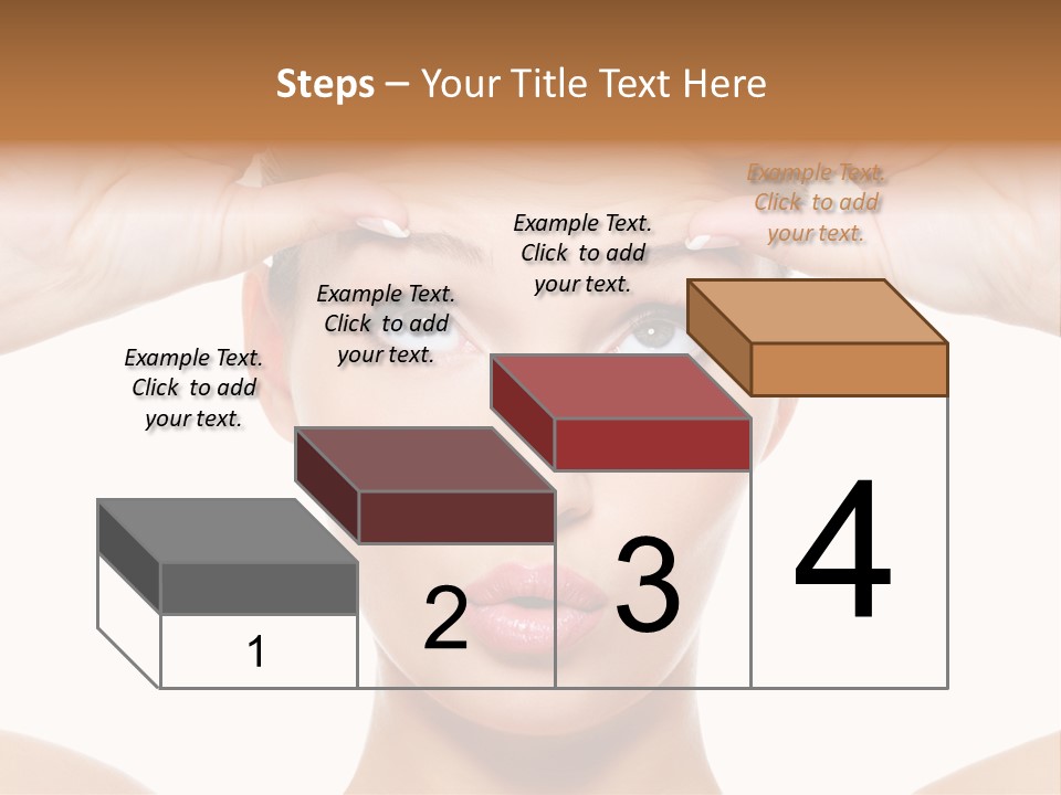 A Woman Holding Her Head With Her Hands PowerPoint Template