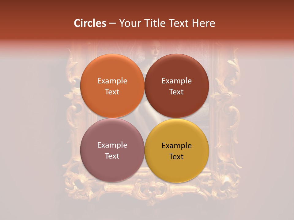 A Woman Sitting On A Couch In Front Of A Mirror PowerPoint Template