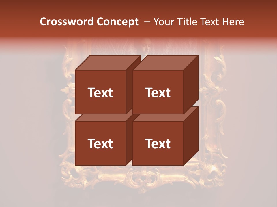 A Woman Sitting On A Couch In Front Of A Mirror PowerPoint Template