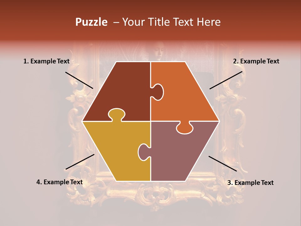 A Woman Sitting On A Couch In Front Of A Mirror PowerPoint Template