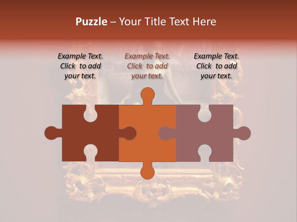 A Woman Sitting On A Couch In Front Of A Mirror PowerPoint Template