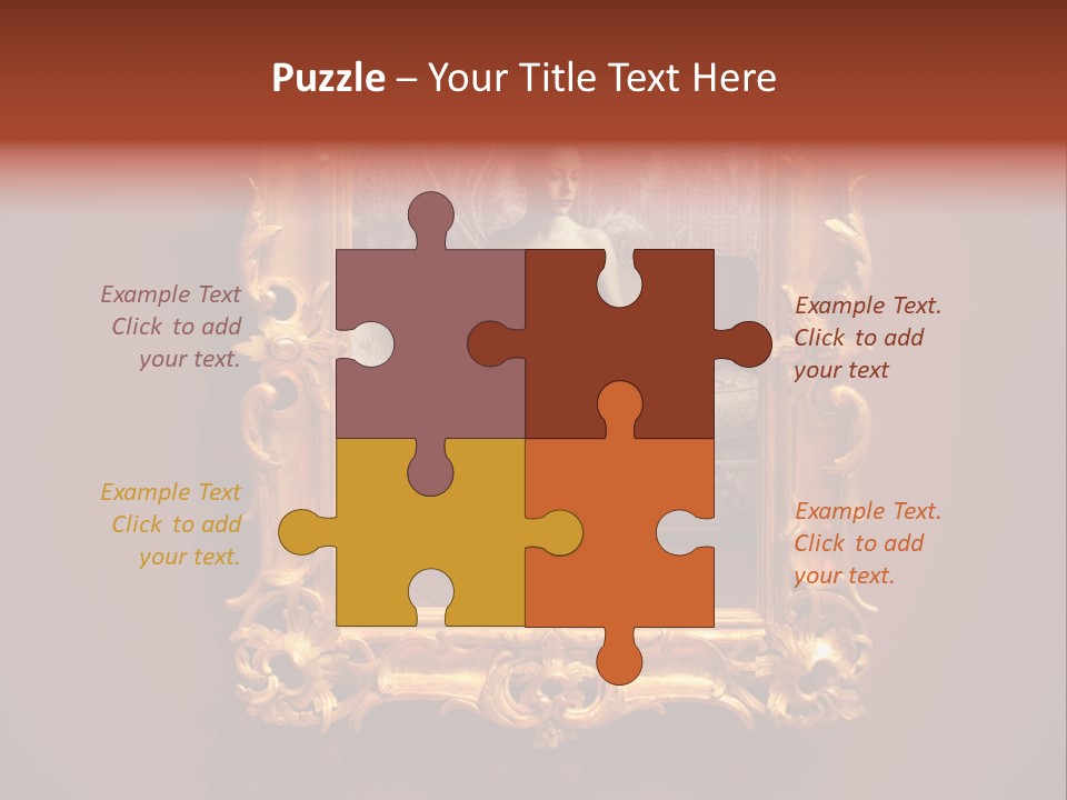 A Woman Sitting On A Couch In Front Of A Mirror PowerPoint Template