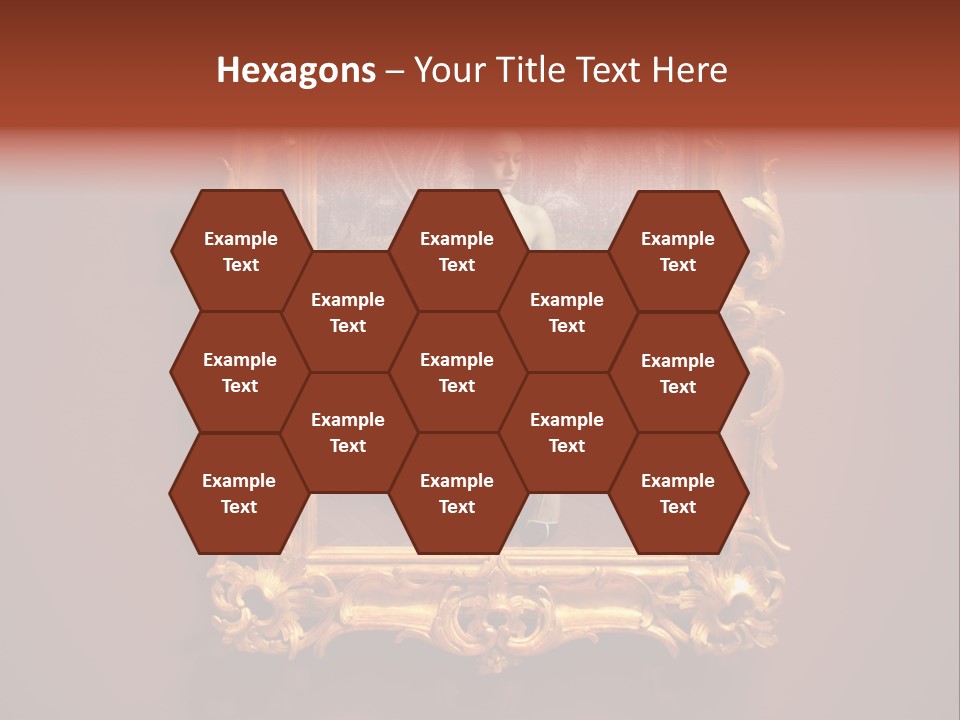 A Woman Sitting On A Couch In Front Of A Mirror PowerPoint Template