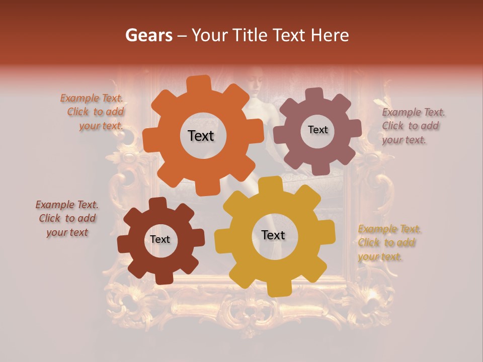 A Woman Sitting On A Couch In Front Of A Mirror PowerPoint Template