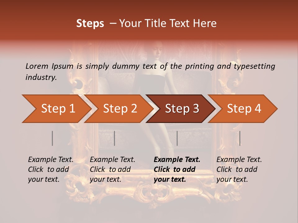 A Woman Sitting On A Couch In Front Of A Mirror PowerPoint Template