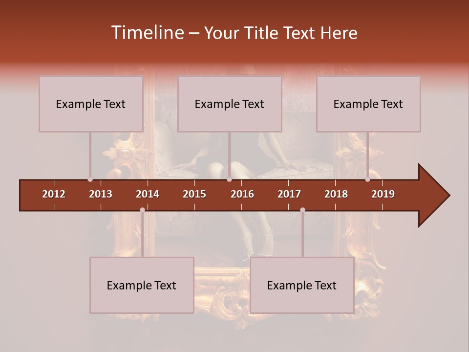 A Woman Sitting On A Couch In Front Of A Mirror PowerPoint Template