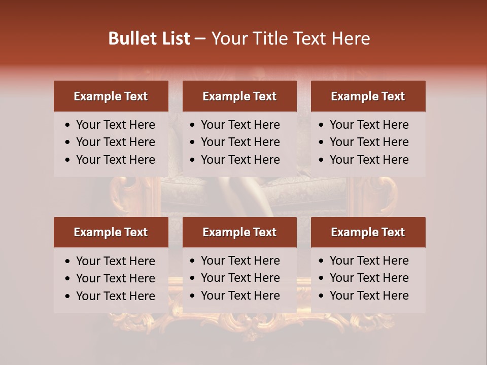 A Woman Sitting On A Couch In Front Of A Mirror PowerPoint Template